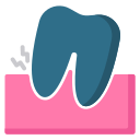 Tooth pain icon showing dental problem and sensitivity