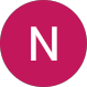 Profile icon with letter N in pink circle